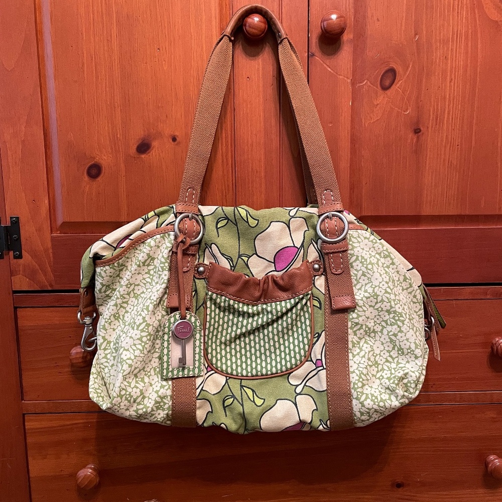 Vintage Fossil travel tote